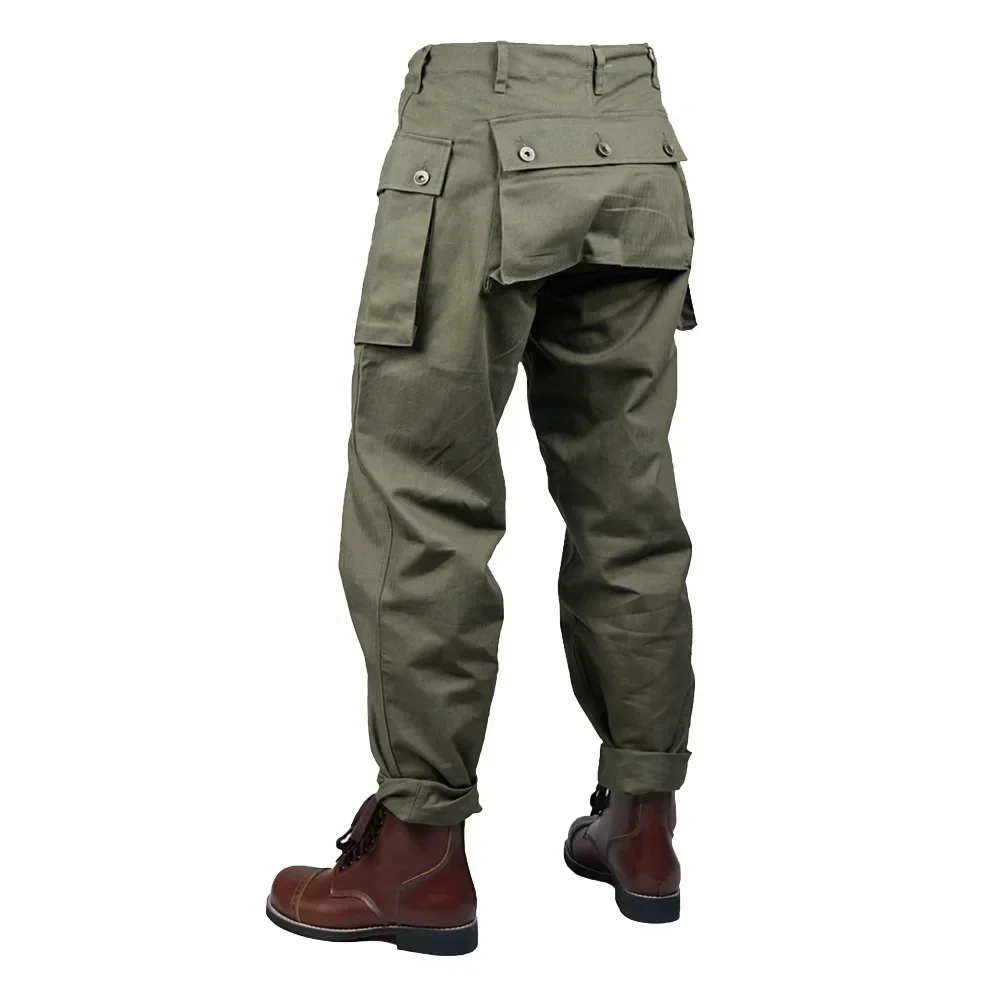 Pantaloni uniformi da soldato americano della Seconda Guerra Mondiale P44 Copia dei pantaloni originali della Seconda Guerra Mondiale Pantaloni tattici da allenamento casual allentati vintage Pantaloni WW2 P44