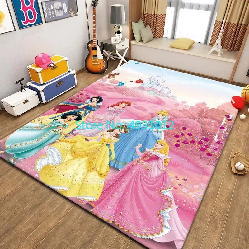 

Princess Pattern Fashion Bedroom Carpet Rug Carpet Living Bedside Soft Comfortable Children Kids Anti Slip Floor Mat