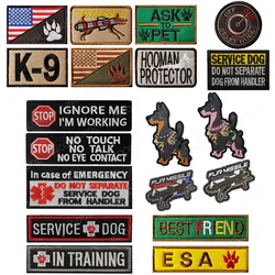 Service Dog Working In Training Best Friend ESA Ask Pet Badges K9 Beast Mode Patch For Harness Vest Collar Leash