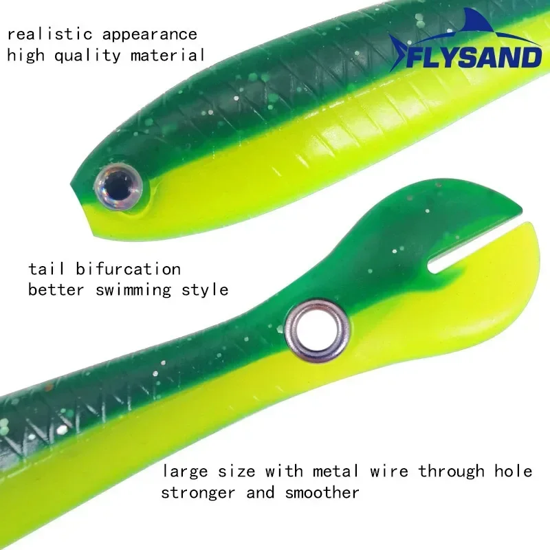 FLYSAND Fishing Lure Gear Bass Soft Bionic Realistic Swimming Soft Baits 10cm Fishing Accessory for Anglers