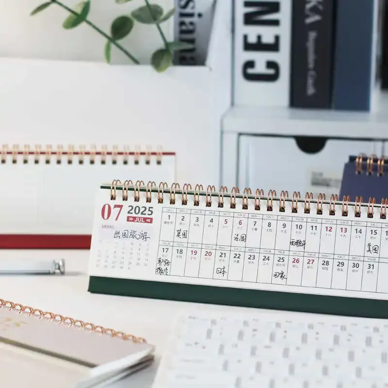 Desk Standing Calendar 2025 Desktop Small Monthly Planner Table Office Mini Tabletop Schedule Wall Daily Decorative