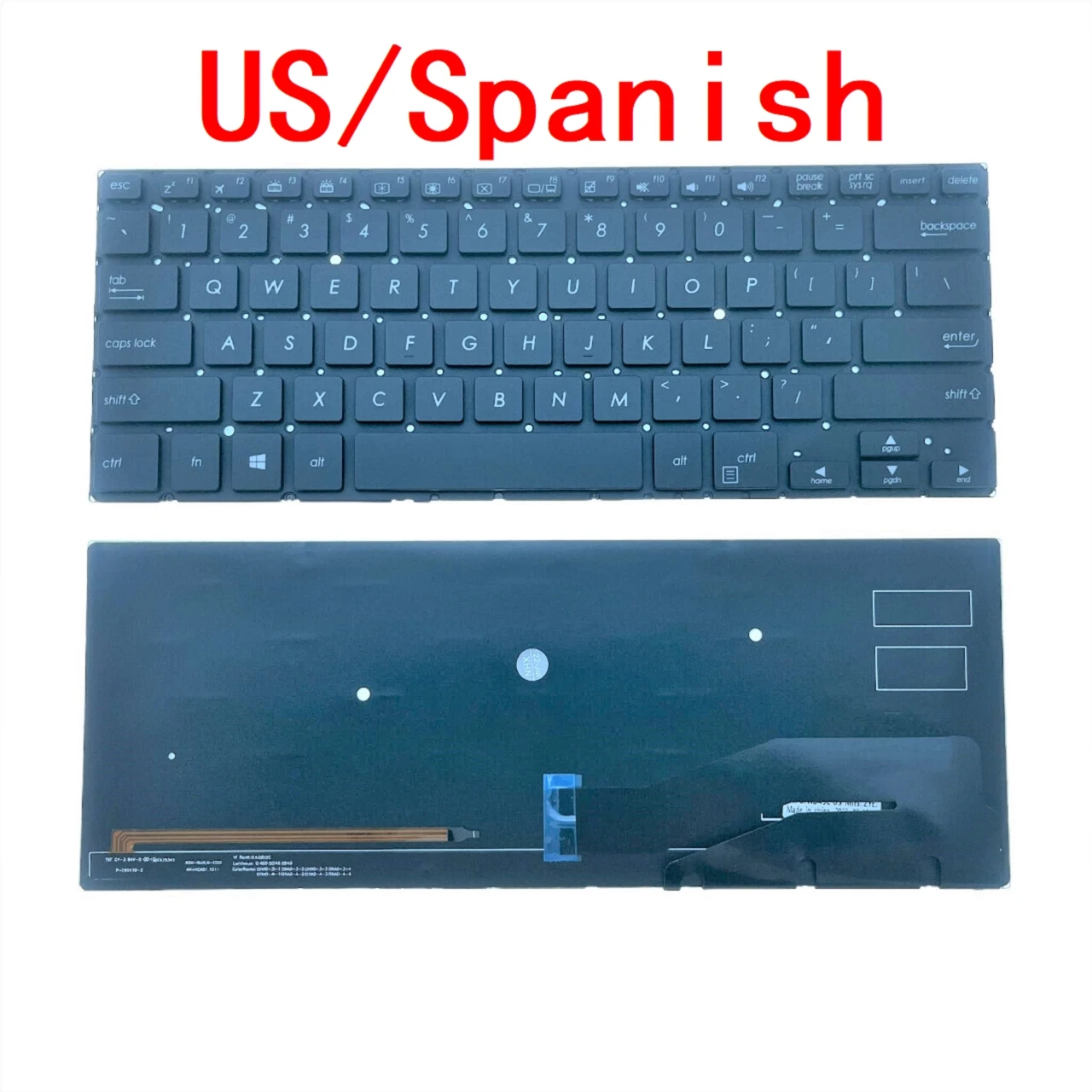 Nowa hiszpańska klawiatura z podświetleniem laptopa dla ASUS VivoBook Flip 14 TP410 TP410U TP410UA TP410UR TP410UA-DH51T TP410UA-DB51T
