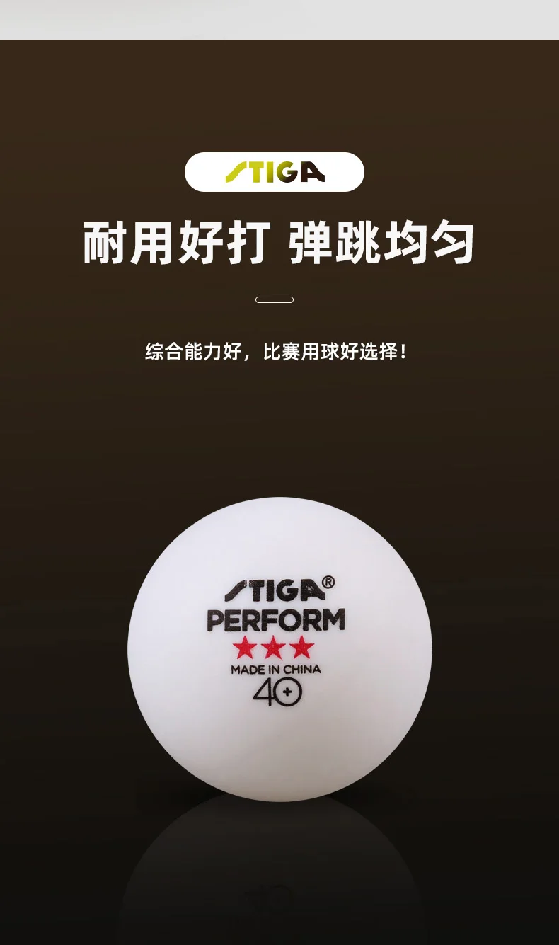 STIGA 3 Sterne 40+ Tischtennisbälle ITTF ABS Neues Material Ping-Pong-Bälle mit Naht, hohe Elastizität, langlebig, Trainings-Spielbälle – Detail 5