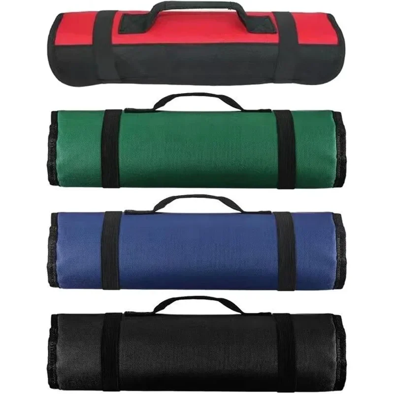 Portable Folding Roll Tool Bag, Heavy-Duty Nylon Repair Wrench Case, Multifunctional Tool Storage Holder Organizer Pouch