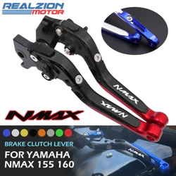 Realzion NMAX 125 155 dźwignia sprzęgła hamulca motocykl CNC regulowane składane dźwignie dźwigni sprzęgła dźwignia hamulca zestaw dla YAMAHA