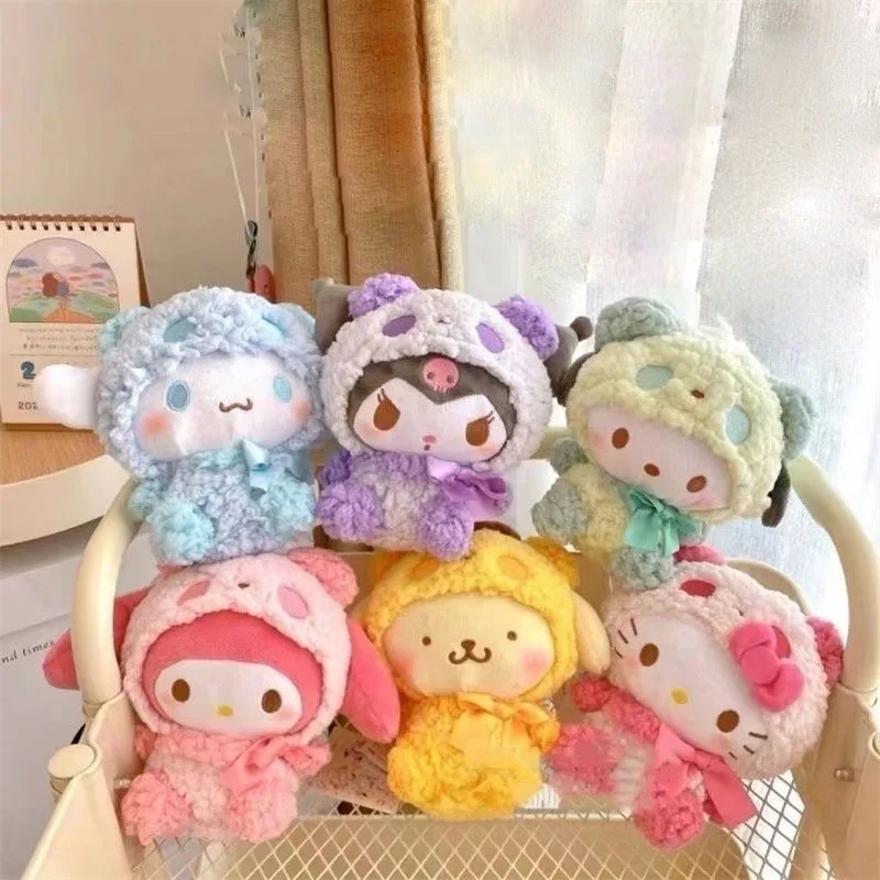 

Детская мода фестиваль подарки на день рождения Kawaii Sanrio фигурки Куроми Hello Kitty плюшевые куклы Cos Bear милые игрушки аксессуары