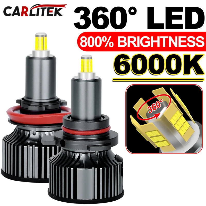 

H1 H7 Светодиодная лампа автомобильной фары Canbus H8 H11 9006 Hb4 9005 Hb3 9012 Hir2 Led 360 Мини противотуманные фары 3D Автолампы 6000K Супер яркие