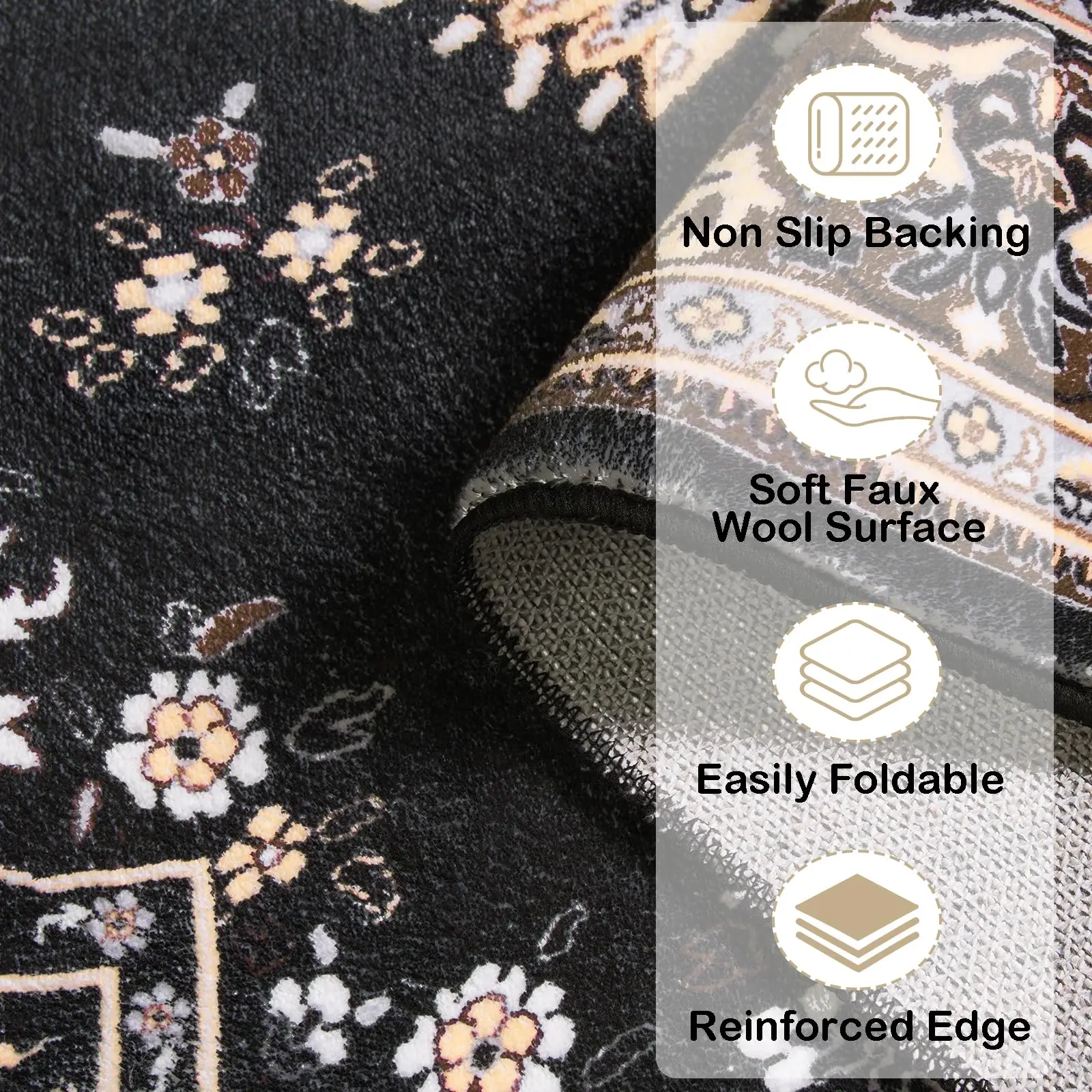 VIKAMA البوهيمي السجاد المطبخ البساط السجاد الطويل الكلمة حصيرة منطقة كبيرة السجاد ديكور المنزل عدم الانزلاق ومكافحة الأوساخ السجاد لغرفة المعيشة