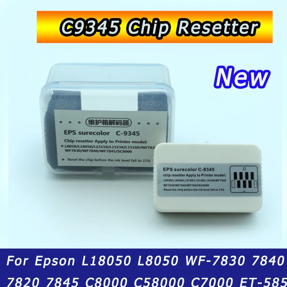 

C9345 Chip Resetter Printer Maintenance Tank Chip Reset Kit For Epson L18050 L8050 WF-7830 7840 7820 C8000 C58000 C7000 ET5850