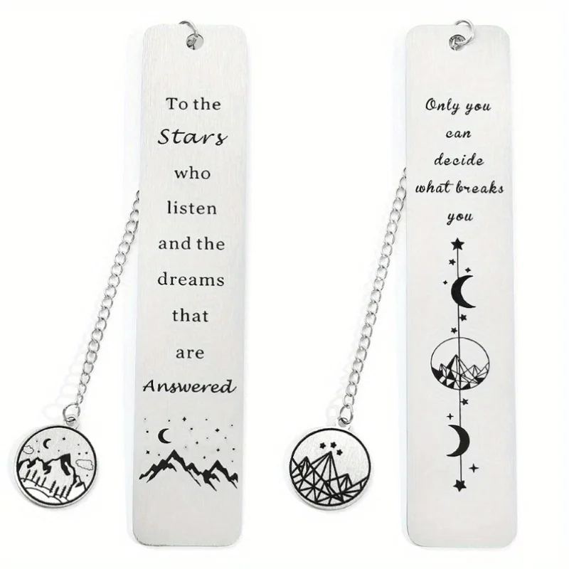 Customized Book Marks Personlized Stainless Steel Jewelry Pattern And Text 33 Fonts Adjustable Size Unisex Bookmark Custom Gift