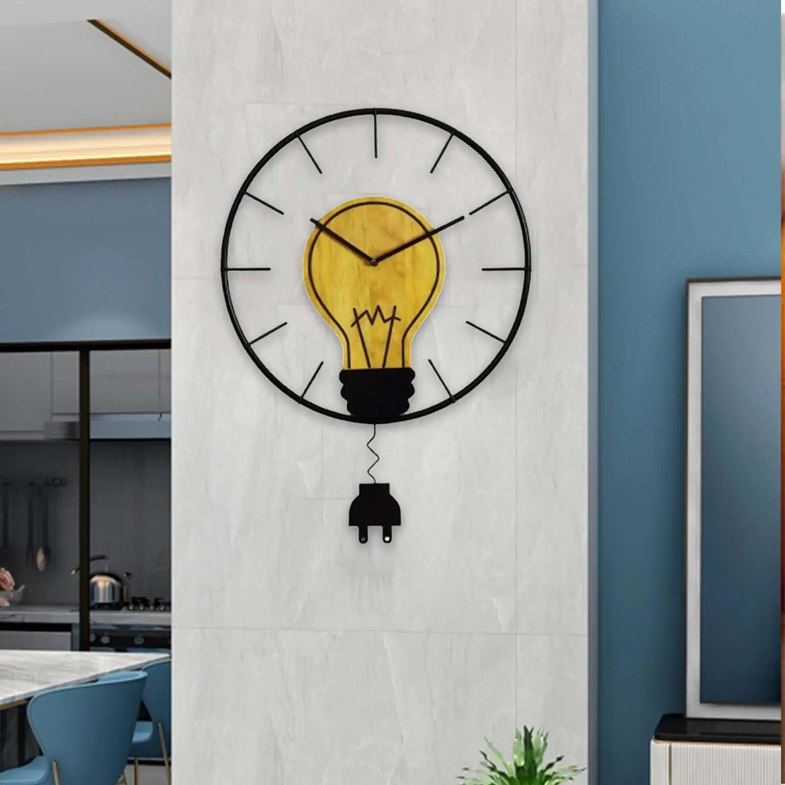 Imitation Light Bulb Wall Clock Wall Decoration for Office DEN Cafe Bar