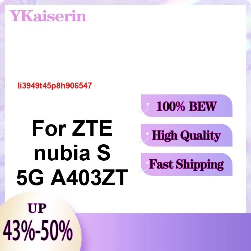 

5000Mah Mobile Phone Battery Premium Replacement High-Capacity For Zte Nubia S 5G A403ZT Li3949t45p8h906547