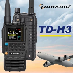 TIDRADIO H3 2PCS Walkie Talkie Programmazione wireless a lungo raggio Air Band Tow Way Ham Radio Set wireless Ricarica USB-C