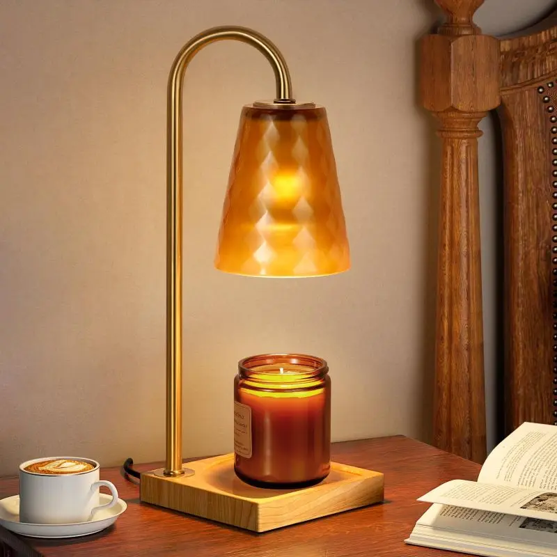 Modern Glass Wax Melting Lamp Can Be Timed Smokeless Melting Candle Lamp Electric Candle Lamp Heater For Canned Candles Dimmable