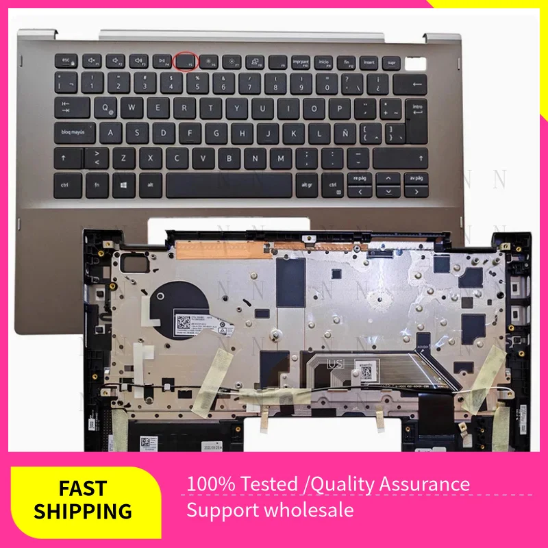 

Y New FOR DELL Inspiron 14 5000 5400 5406 2-In-1 US/Latin Keyboard Backlit Gray 0X46H3