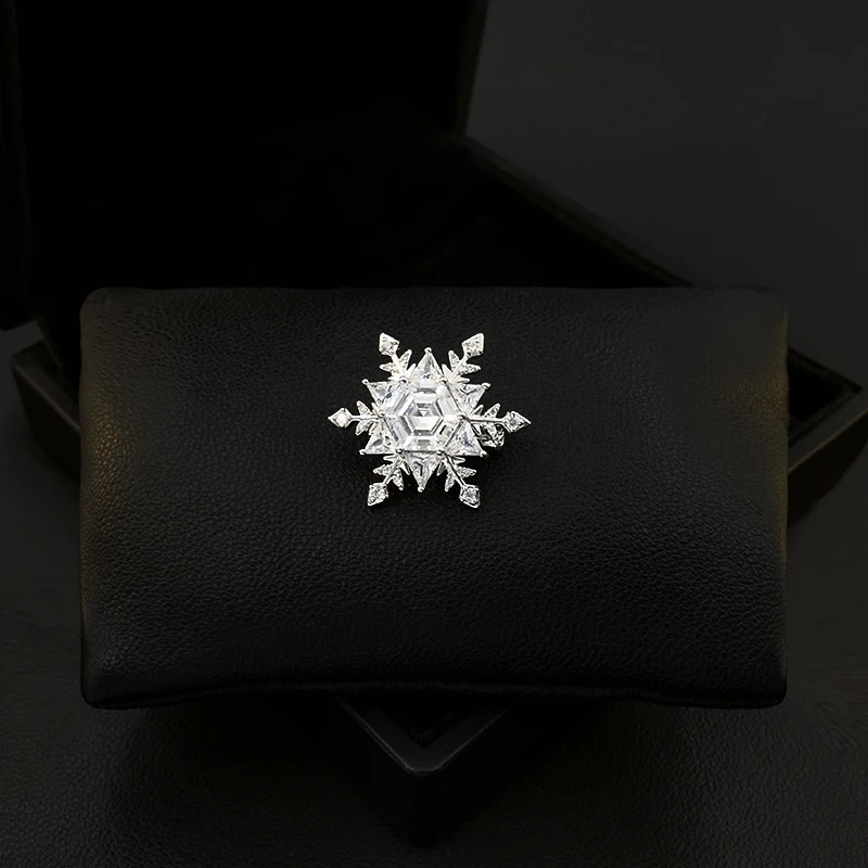 

Luxury Snowflake Brooch Women's Anti-Exposure Buckle Flower Collar Pin Small Corsage Clothing Accessories Jewelry Gifts 5710