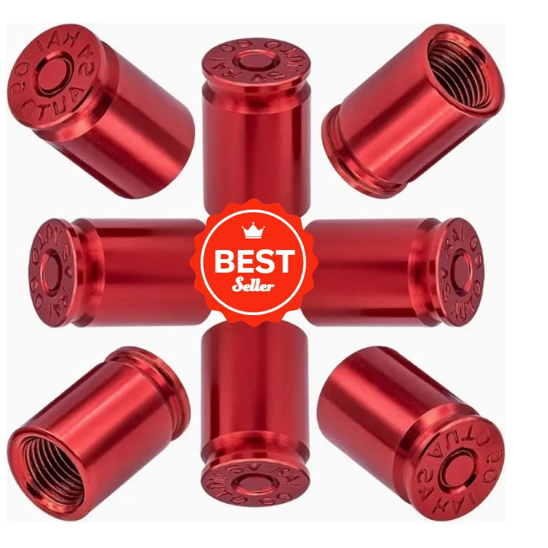 8pcs New Bullet Shell Valve Universal Strong Sealing Bicycle American Threaded Valve Core Sleeve Corrosion Preventive Motorcycle