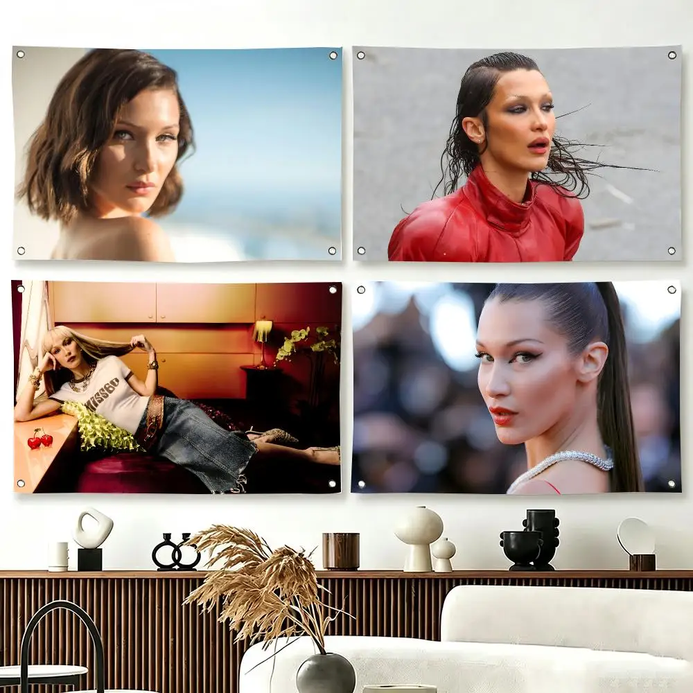 y2k Modern B-Bella Hadid Flags  For Living Room Home Dorm Decor Wall Outdoor Camping Party Banner Gifts