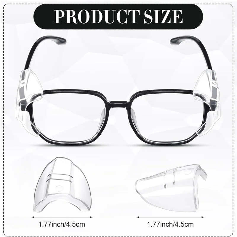 

ABKI-Safety Glasses Side Shields For Prescription Eyeglasses Slipon Sideshields Side Guards