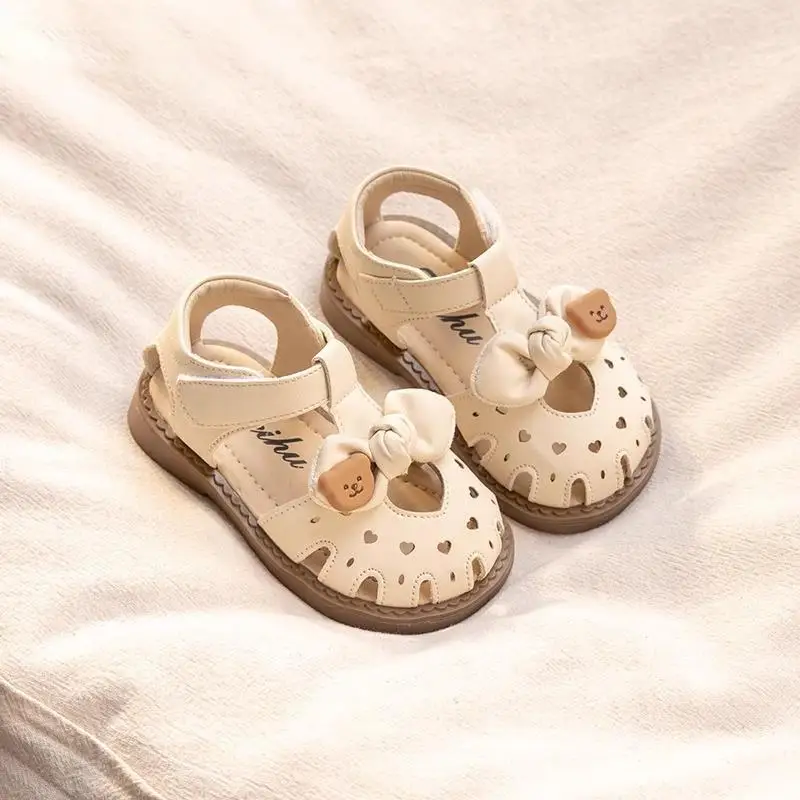 

2026 New Summer Toddler Girls Princess Walking Sandals Soft Sole Closed Toe Anti Slip