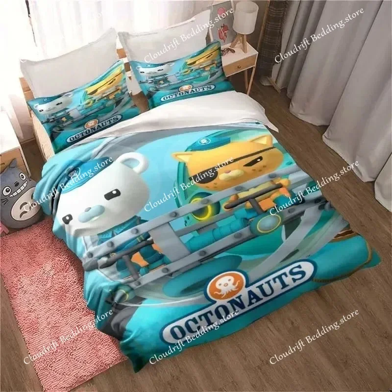 Cartoon The Octonauts Duvet Cover Pillowcase Barnacles Bedding Set Adult Boy Girl Bedroom Decoration Gift Single Double Size026 5
