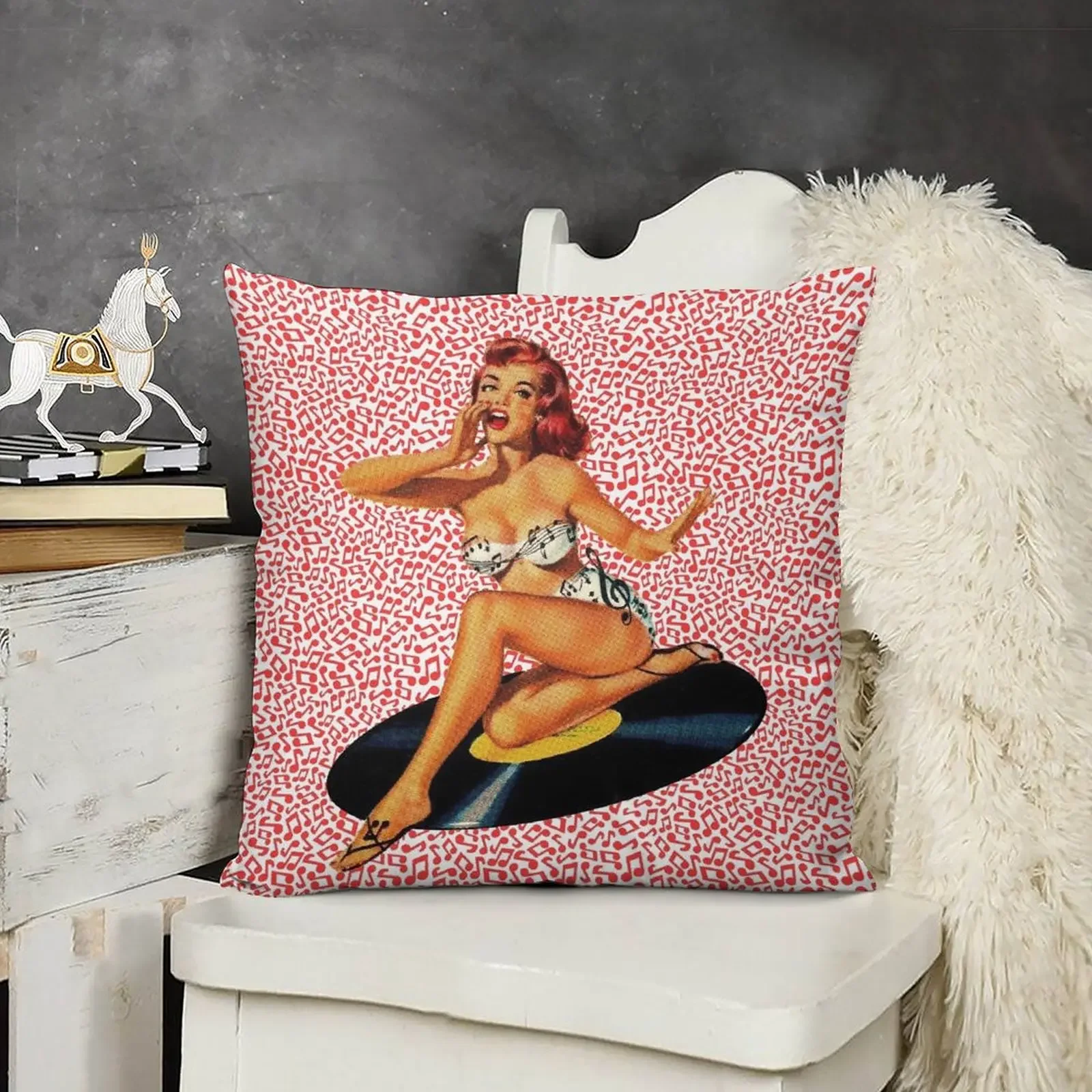 

Rockabilly Goddess Throw Pillow Throw Pillow Covers Cushions For Children Cushion Child pillow