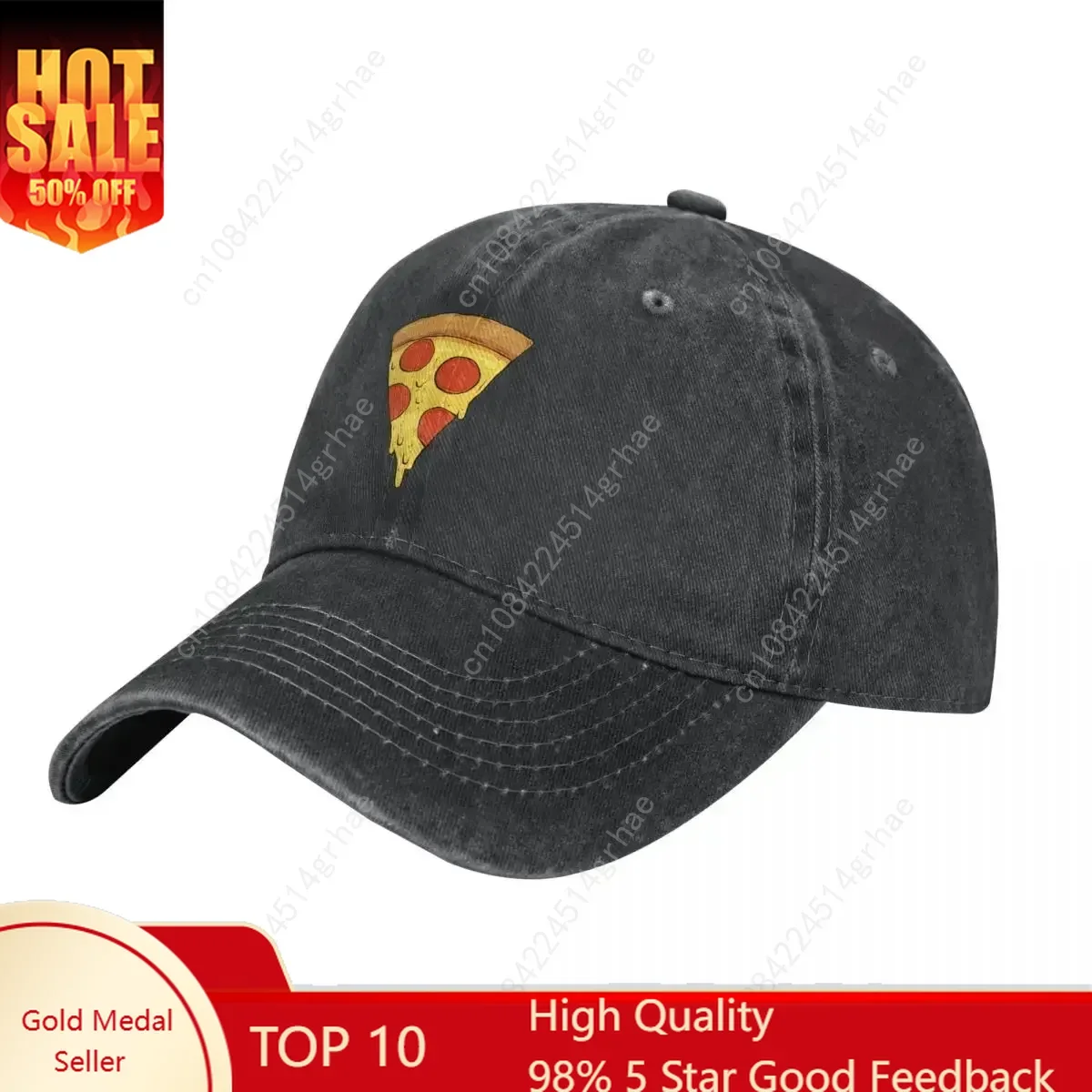 

Pepperoni Pizza Baseball Cap the Slice Fishing Trucker Hat Summer Hot Sale Male Vintage Casual Cap