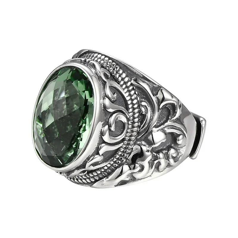 S925 sterling silver rings for women men new fashion ancient eternal rattan inlaid colors zircon punk jewelry free shipping