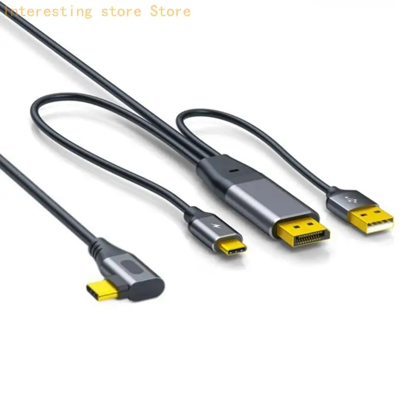 55kC DisplayPort zu USB C -Adapterkabel 4K@60Hz für Mobile Monitor Studios Display Touch Function Headsets Gaming -Konsolen