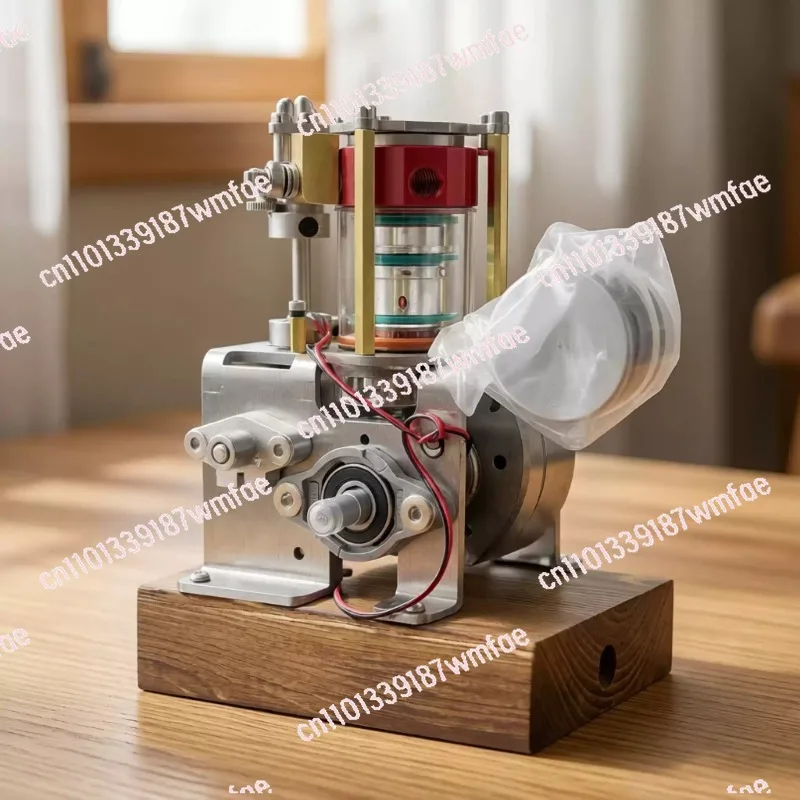 Four-stroke mini internal combustion engine science physics experiment model creative mechanical toy can start alcohol engine