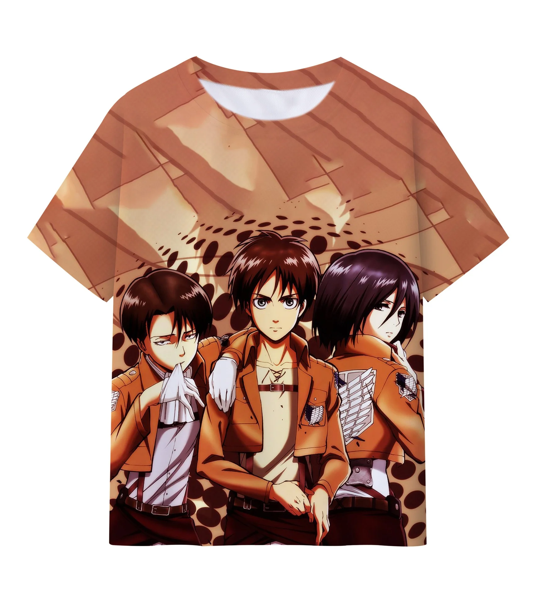 25/26 Japanse Klassieke Anime Aanval op Titan 3D Gedrukt T-shirts mannen en Kinderen Maat Zomer Tees Heren Jongens tweedimensionale COS