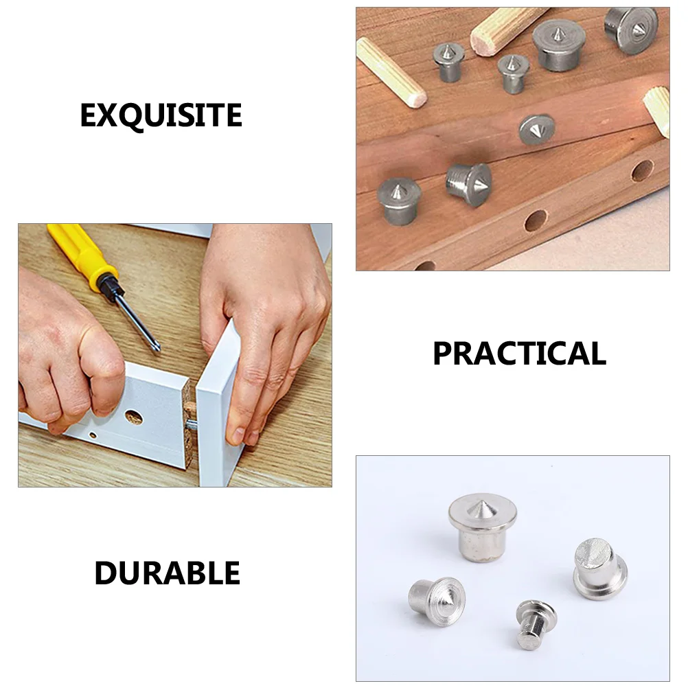 2 Sets Steel Dowel Centering Pins Woodworking Tool For Furniture Drill Hole Guide Dowel Pin Assortment Transfer Plugs Craft