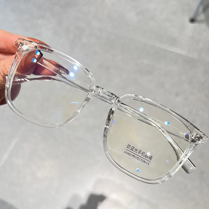 1Pc Women Rivet Square Anti-Blue Light Glasses, Daily Travel & Commute