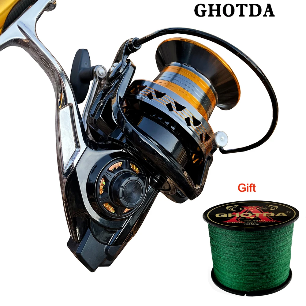 Spinning Fishing Reel 9000-12000Sereis Saltwater Fishing Reel 30KG Max Drag With Large Spool Strong Body Reel With Fishing Line