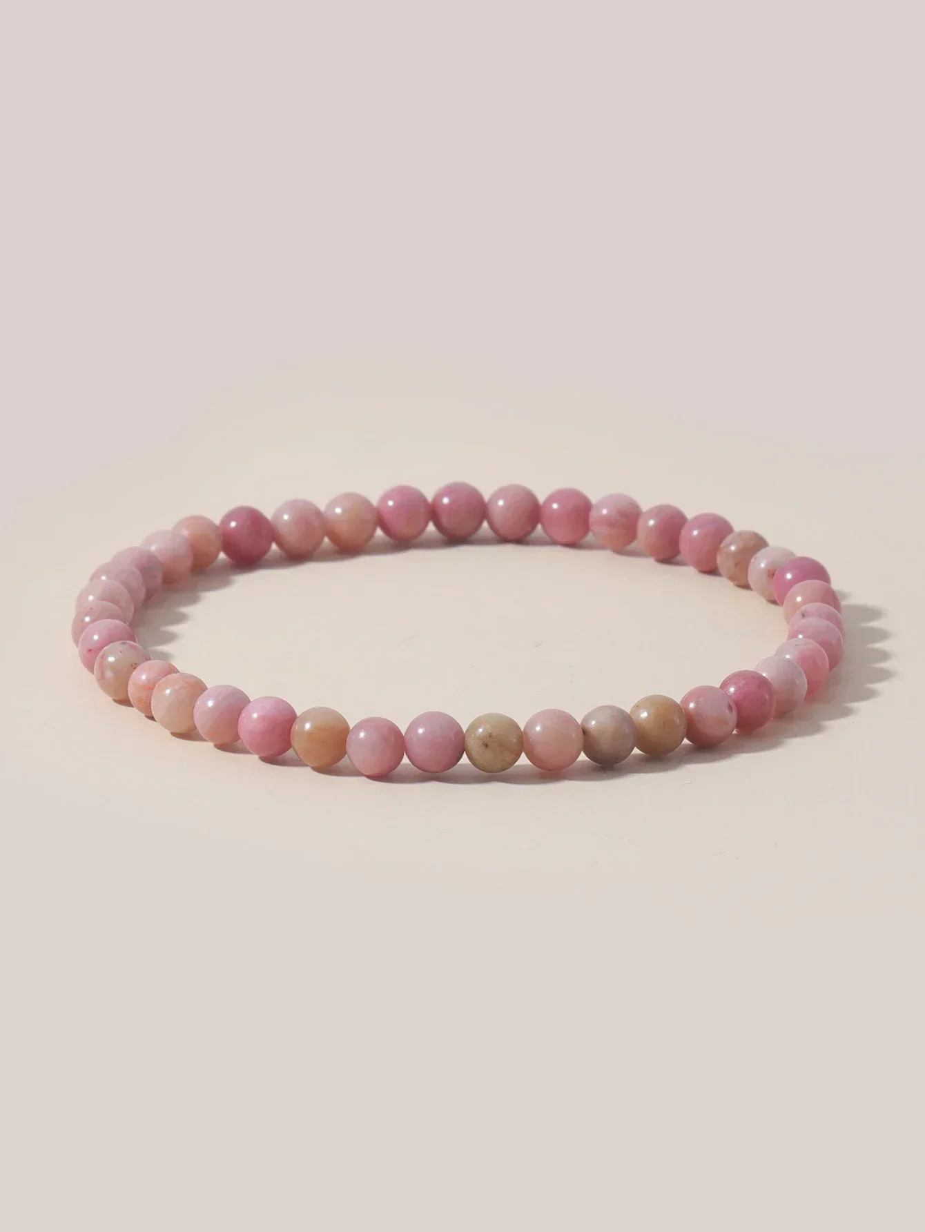 Schmuck 4mm Rhodochrosit-Armband für Damen, klassischer Charm, Magnetfeld, Naturstein, Mini-Armband für Herren, Schmuckgeschenk