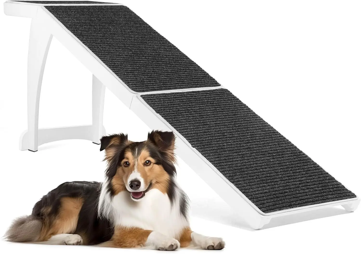 

Dog Ramp for High Bed, Pet Bed Ramp, Dog Stairs, Cat Ramp, Dog Steps for Elevated Surface up to 28", Suitable for Small to Extra