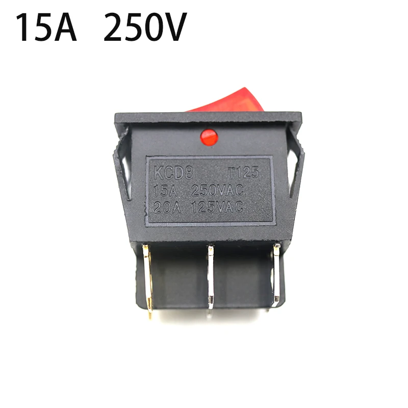 1PCS Waterproof lid KCD8-6PIN Rocker Switch 15A 250V Double Control ON-OFF Boat Power Switch for Marine Applications