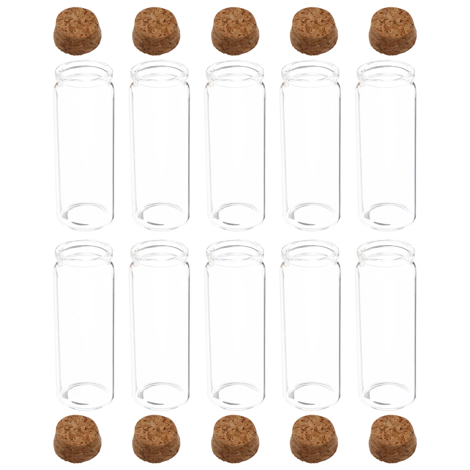

10pcs Glass Storage Bottle High Borosilicate Wood Lid Containers Transparent Jars Tea Leaf Snack Storage Kitchen Bar Stable