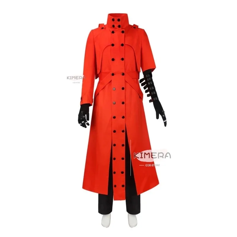 

Anime Vash Cosplay Stampede Cosplay Costume Red Coat Jacket Pnats Set Halloween Carnival Party Men Role Disguise Clothes