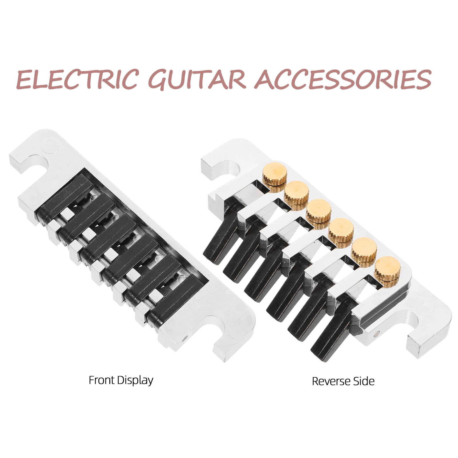 

Guitar Tailpiece Bridge Saddles Replacement Parts Electric Aluminum Alloy 70s Style Metal Durable Lightweight Guitar Accessories