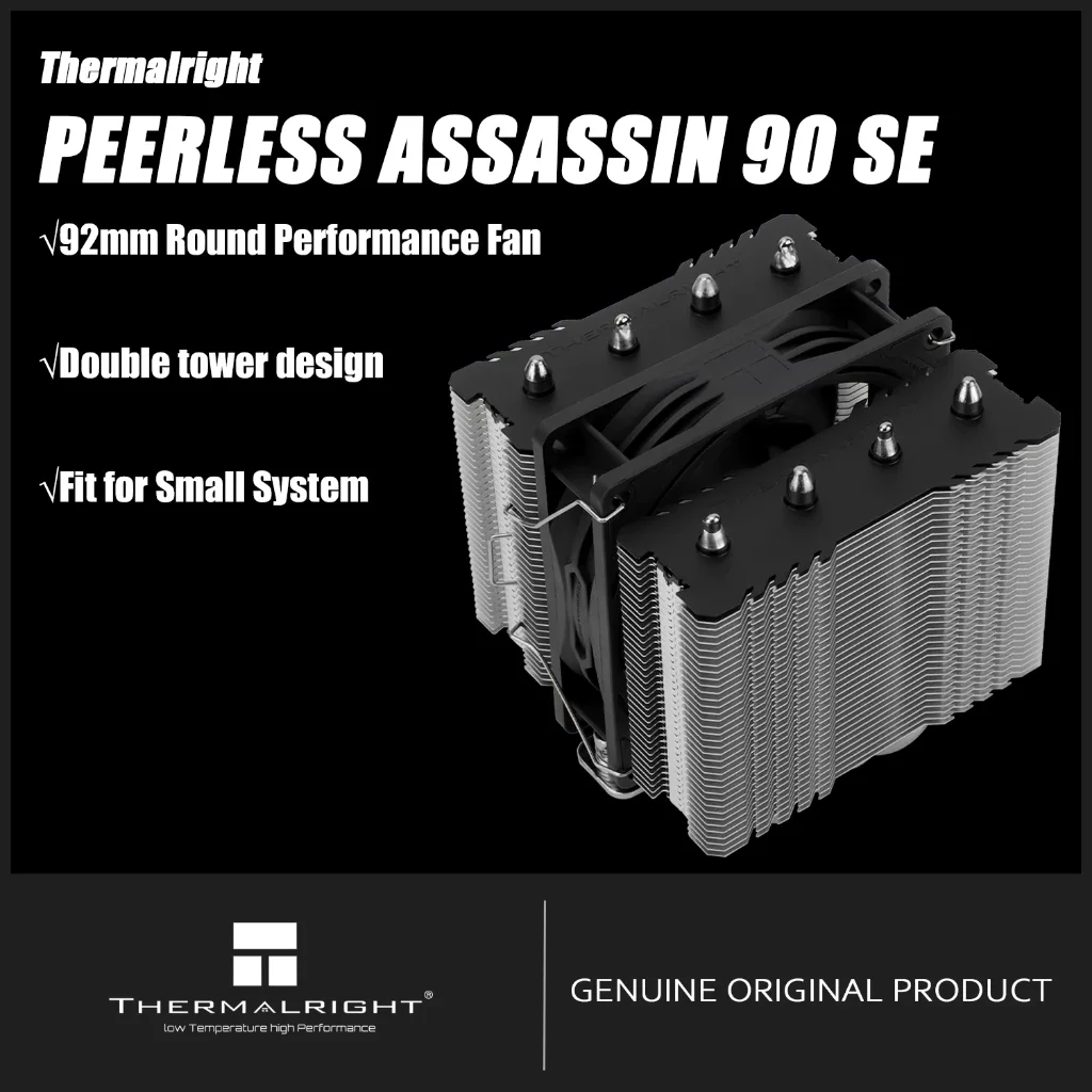 

Thermalright Peerless Assassin 90 SE Black&White CPU Air Cooler supports LGA1700/115X/1200/1851/AM5/AM4