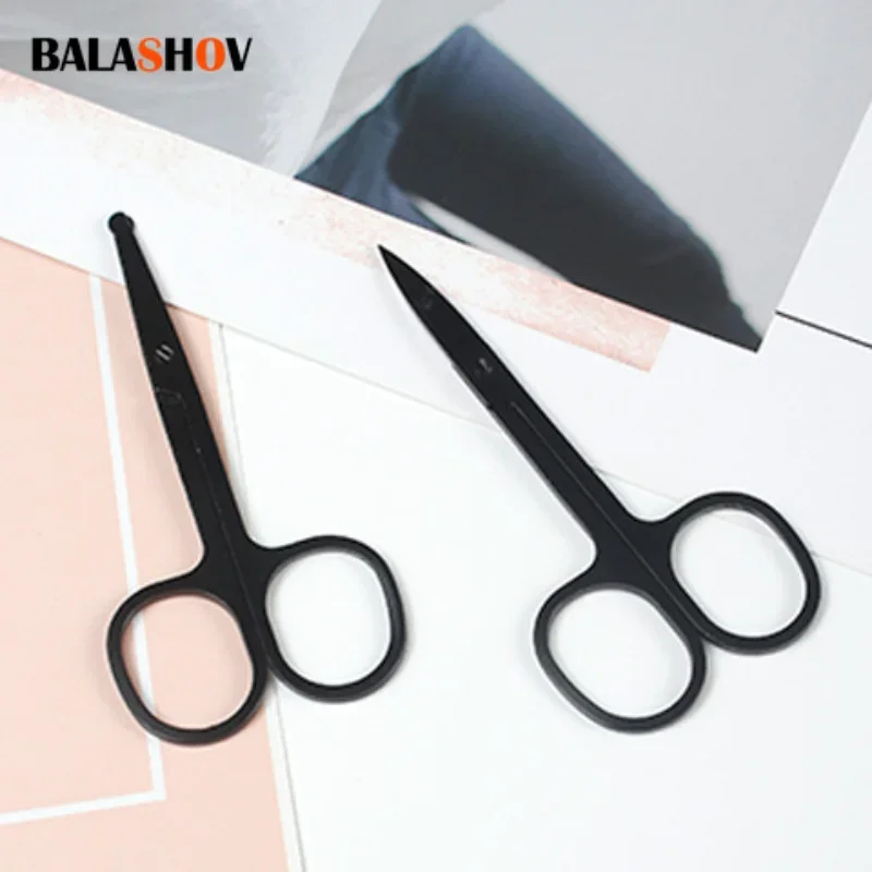 Nose Hair Scissors Lightweight Stainless Steel Pointed Round Head Beauty Trimmer Nose Hair Trimmer Ergonomics Nose Hair Cutter