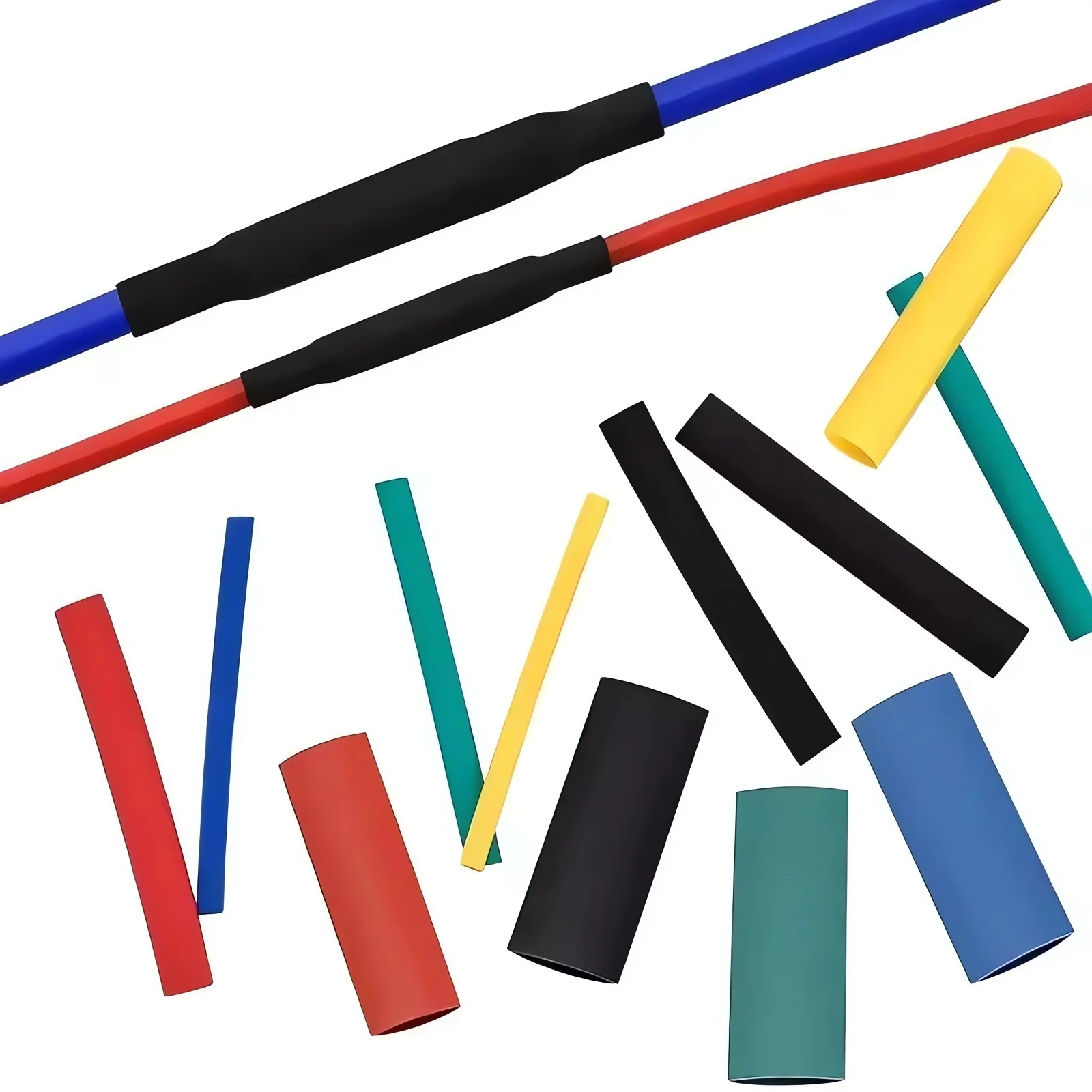 مجموعة أنابيب الانكماش الحراري 2:1 العزل الكهربائي مجموعة أنبوب الانكماش الحراري 8 أحجام تشكيلة أنبوب الانكماش التفاف كابل كم 5 ألوان #4