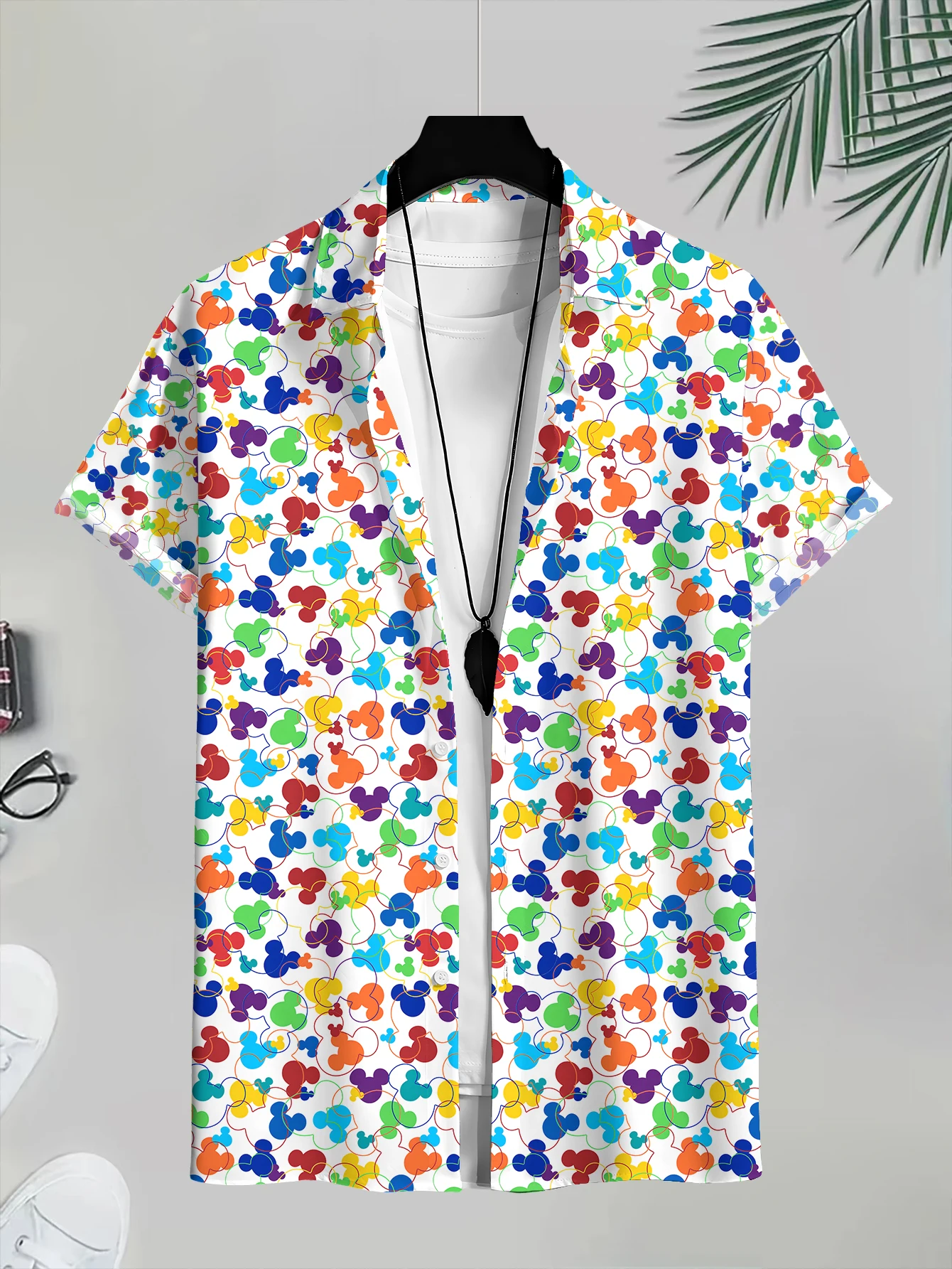 Stylish Casual Men's 3D Print Disney Character Shirt Assorted Styles: Multi - Pattern Mickey & Donald Duck Patterns