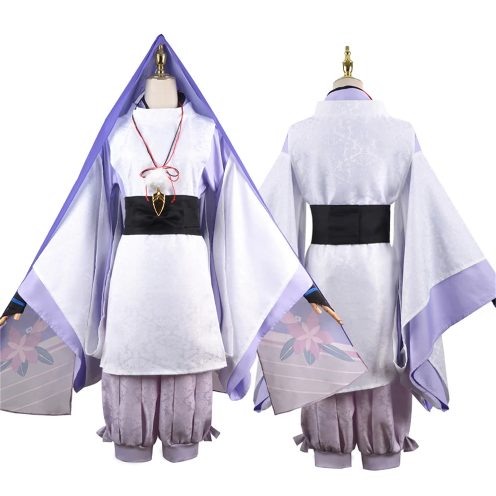 Genshin – perruque de Costume de Cosplay pour homme, jeu de rôle d'halloween, Scaramouche, Kunikuzushi, Costume, tenue, ballade, chasse, Kimono