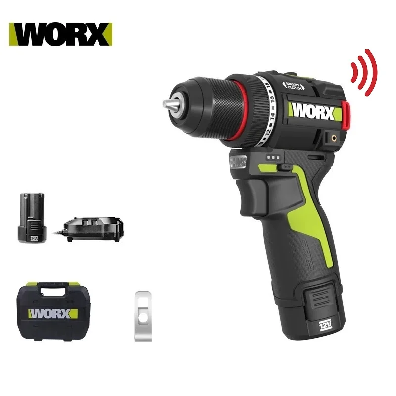WORX WU135S Buzzer Version Cordless Electric Drill 12V 50Nm 1800rpm Smart Clucth Auto Stop 2Speed Adjust  Home Power Tools