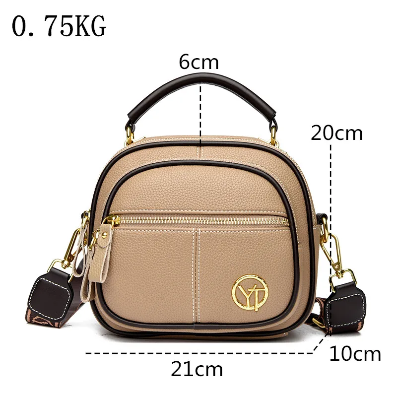 Multilayer Design Handbag Women Luxury Leather Shoulder Crossbody Bag  New Fashion Brand Tote Bag High Quality Female Purses