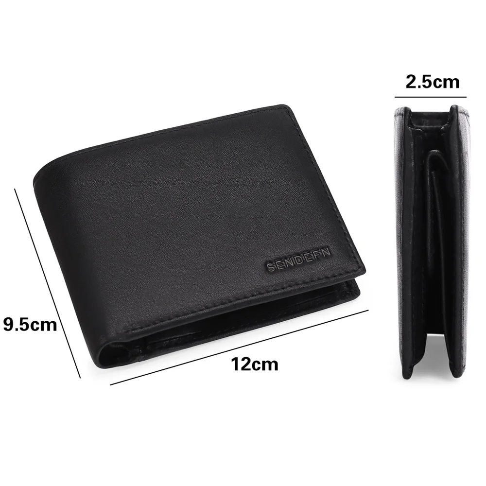 Bussiness Mens Leather Wallet with Coin Pocket RFID Blocking Leather Wallet with Coin Pouch