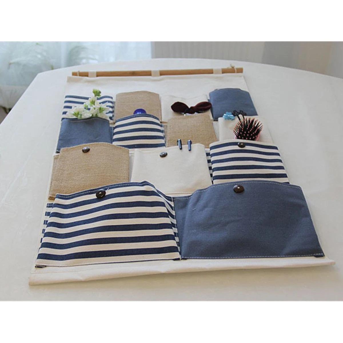 

Storage Wall Hanging Organizer Bag Reusable For Magazines Storage Pocket Organizer Books Cosmetics Size L