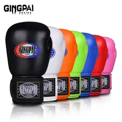 Wysokiej jakości rękawice bokserskie dla dorosłych kobiet/mężczyzn MMA Muay Thai Boxe De Luva Mitts sprzęt Sanda darmowe rękawice bojowe 8 10 12 6OZ